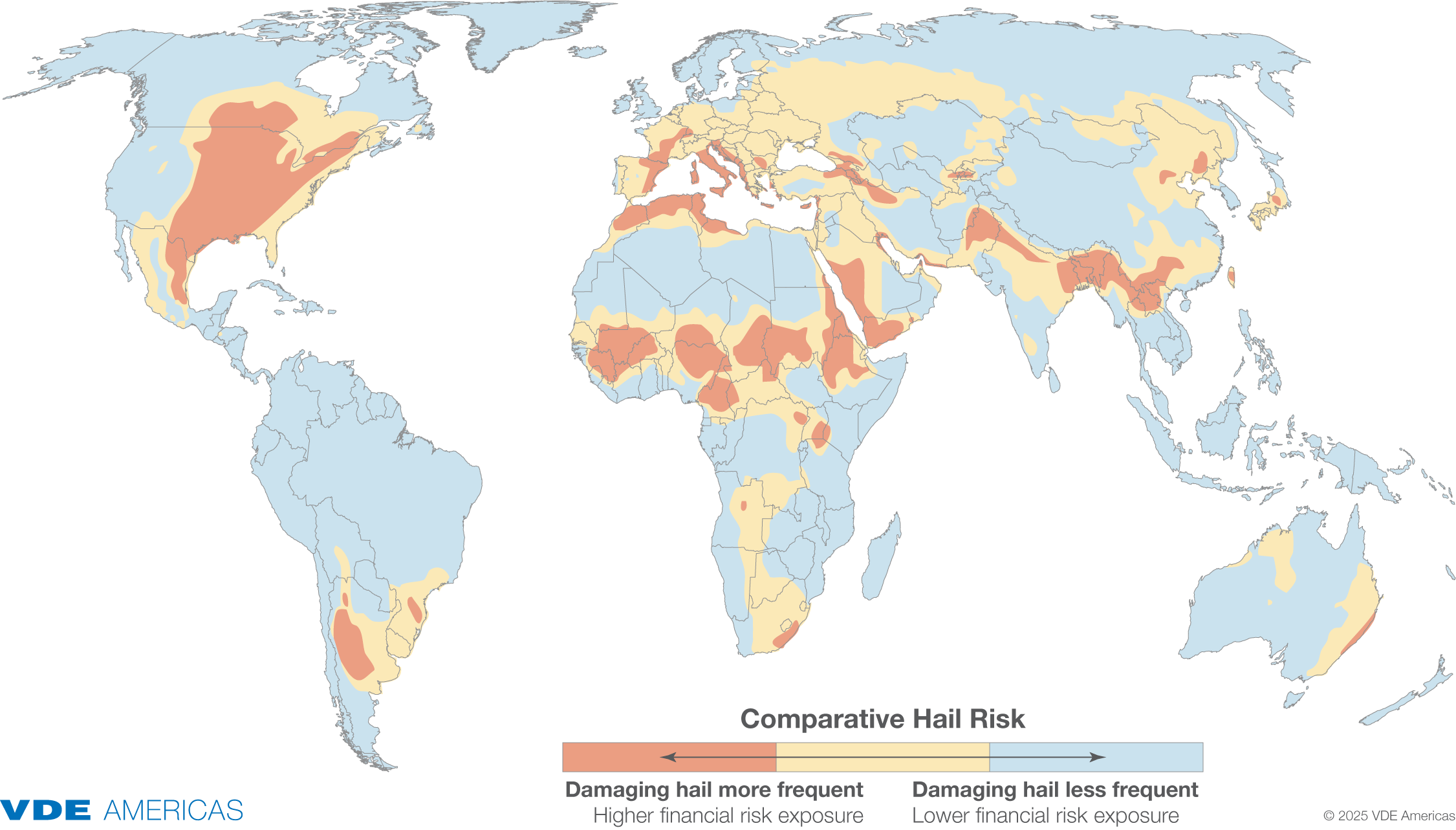 Global hail risk map