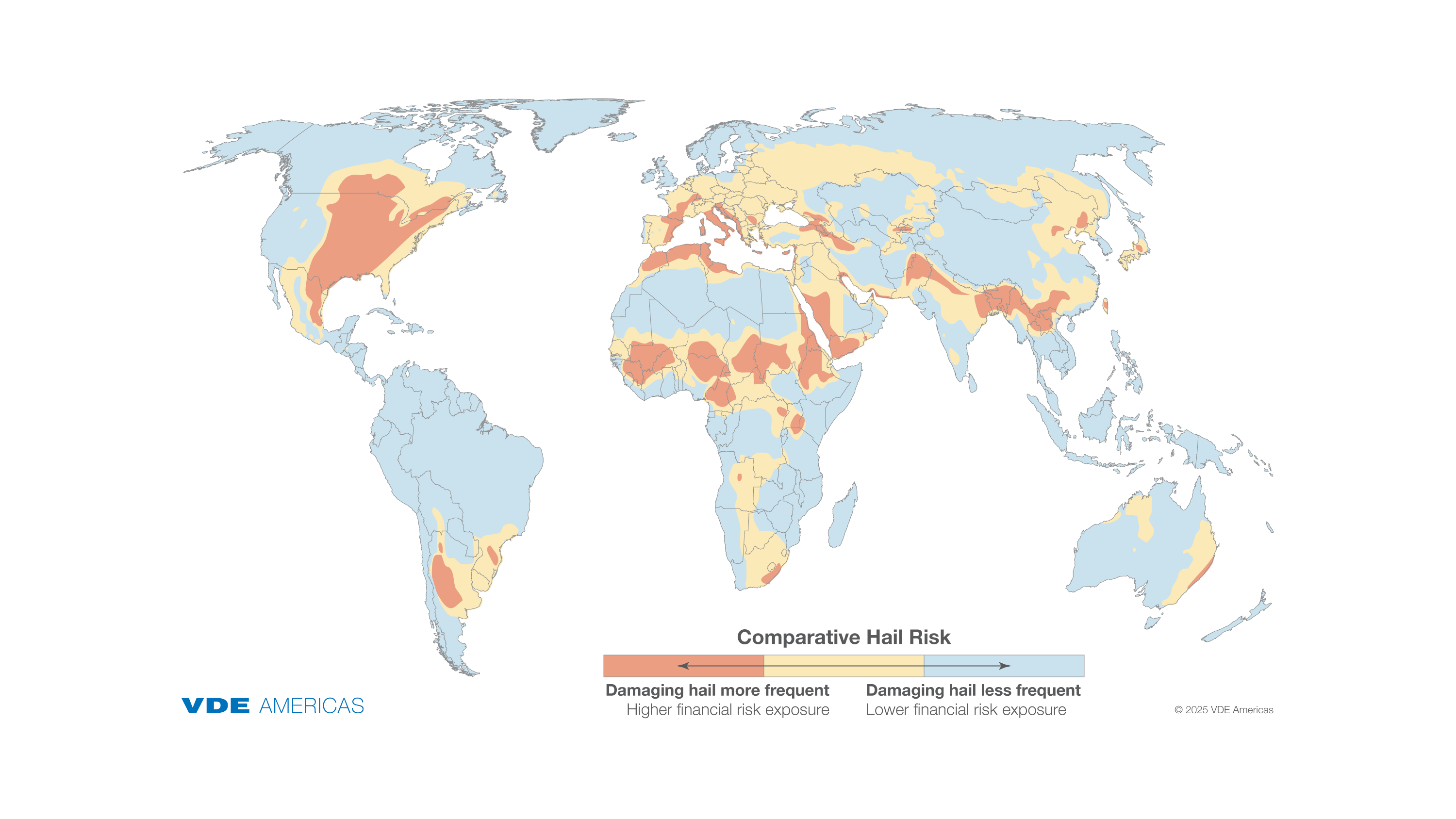 Global hail risk map