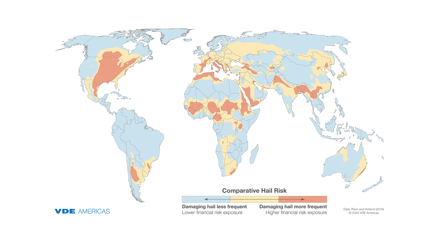 Global hail risk map