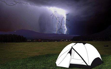 Blitzschutz beim Zelten, Campen und auf dem Campingplatz - VDE